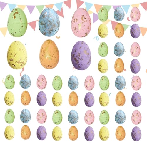 Ostern gesprenkelte Eier, 100 Stück Dekorative Ostereier Künstliche Vogeleier Foto Requisiten Basteln Party Supplies Urlaub Ornamente für Familientreffen, Osterdekoration für Zuhause, Saisonale von Generisch