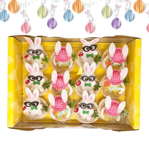 Osterplüschspielzeug, Osterplüsch | Spring Decor Bunny 12x - Sieht Osterdekorationen Frühlingsverzierung der realistischen Farm für die Gefälligkeiten des von Generisch