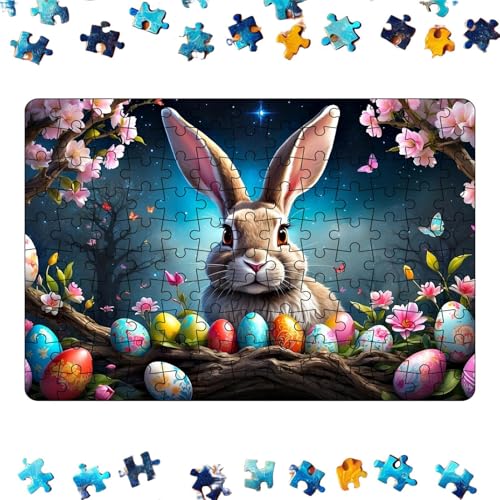 Osterpuzzle,Osterhasenpuzzle - Bastelrätsel für Ostern|Kaninchen-Frohe-Ostern-Kunsträtsel für herausfordernde Aktivitätsspiele für die ganze Familie Osterpuzzle,Osterhasenpuzzle - Bastelrätsel für Ostern|Kaninchen-Frohe-Ostern-Kunsträtsel für herausfordernde Aktivitätsspiele für die ganze Familie von Generisch