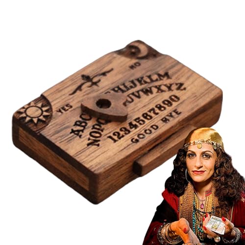 Ouija Board, Miniatur Spirit Board mit Schublade Holz Sprechende Geist Board mit Planchette Heiliger Geist Board Alphabet Halloween Dekorationen Holz Ouija Board Modell für Familie Freunde Ouija Board, Miniatur Spirit Board mit Schublade Holz Sprechende Geist Board mit Planchette Heiliger Geist Board Alphabet Halloween Dekorationen Holz Ouija Board Modell für Familie Freunde von Generisch