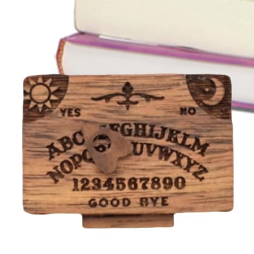 Ouija-Brettspiel, Miniatur-Geisterbrett - Ouija Brett Alphabet Vintage mit Planchette,Halloween-ationen, Wahrsagewerkzeuge, Ouija-Brett- von Generisch