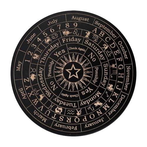 Ouija Brettspiel - Holz Pendelbrett | Wahrsagespielzeug | Planchette Brett | Metaphysische Planchette Nachrichtentafeln | Wahrsagewerkzeuge Holz | Hexerei Altarzubehör von Generisch