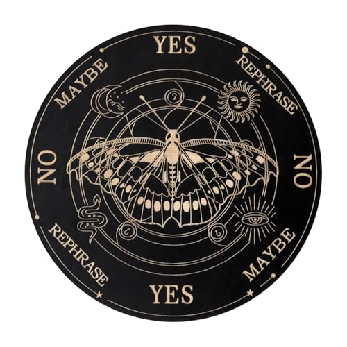 Ouija Brettspiel - Holz Pendelbrett | Wahrsagespielzeug | Planchette Brett | Metaphysische Planchette Nachrichtentafeln | Wahrsagewerkzeuge Holz | Hexerei Altarzubehör von Generisch