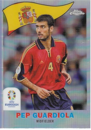 PEP Guardiola defensives Mittelfeld Spanien Topps Chrome Euro 2024 Fußball Sammelkarte TC-23 von Generisch