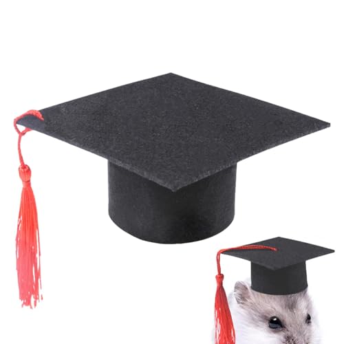 PET -Abschlusskappe - Schwarzer Haustier -Arzthut mit rotem Quasten | Langlebige Hamster -Abschlusskostüm | Kleine Animal Party Accessoire für tierische Outdoor -Hut farbenfrohe Kleidung PET -Abschlusskappe - Schwarzer Haustier -Arzthut mit rotem Quasten | Langlebige Hamster -Abschlusskostüm | Kleine Animal Party Accessoire für tierische Outdoor -Hut farbenfrohe Kleidung von Generisch