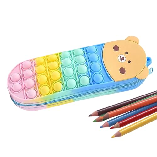 POP Federmäppchen | Kinder Silikon Spielzeug | Tasche Fidget Toys mit 3 Bleistiften Kappen | Interaktive Fidgets Sensory Pencilss Box für Mädchen & , lustige Schule Stifttaschen zu Hause, Reisen POP Federmäppchen | Kinder Silikon Spielzeug | Tasche Fidget Toys mit 3 Bleistiften Kappen | Interaktive Fidgets Sensory Pencilss Box für Mädchen & , lustige Schule Stifttaschen zu Hause, Reisen von Generisch