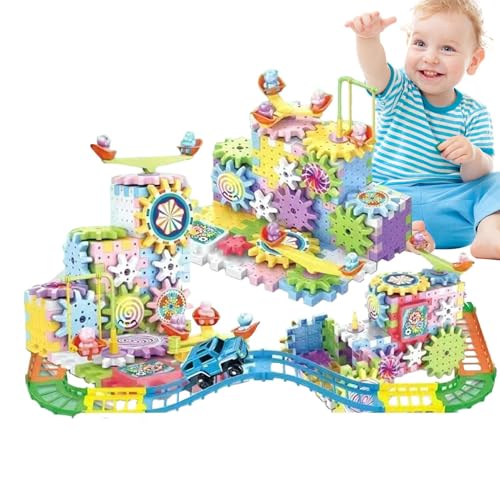 Pädagogische Ausrüstung Spielzeug - Elektrische Baukits, Baublocksets | Kreatives Ausrüstungsmontagespielzeug, rotierende Blockspielzeugsets, ideal für Kinder, Kleinkinder, praktische Lernen und lusti von Generisch