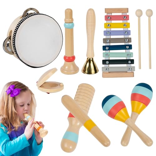 Pädagogische Musikinstrumente, Musikinstrumentenset für Kinder | 8X Musikset für die Früherziehung | Frühes Lernspielzeug, Musikspielzeug aus für Kinder von Generisch