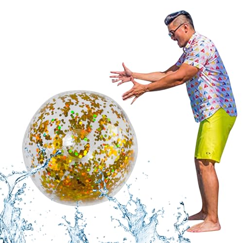 Pailletten-Wasserball, Aufblasbarer Wasserball mit Konfetti,Transparentes Glitzer-Schwimmbad-Spielzeug, faltbares Design, Outdoor-Spielzeug für Sommerpartys, Dekorationen Pailletten-Wasserball, Aufblasbarer Wasserball mit Konfetti,Transparentes Glitzer-Schwimmbad-Spielzeug, faltbares Design, Outdoor-Spielzeug für Sommerpartys, Dekorationen von Generisch