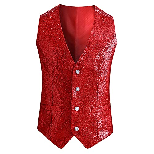 Pailletten Weste Herren Damen Pailetten ärmellose Glitzer Weste herren Mantel Anzugweste Damen Herren Kostüm Disco Karneval und Mottoparty Kostüm Pailetten Weste Kostüm Tanzkostüm Pailletten Weste Herren Damen Pailetten ärmellose Glitzer Weste herren Mantel Anzugweste Damen Herren Kostüm Disco Karneval und Mottoparty Kostüm Pailetten Weste Kostüm Tanzkostüm von Generisch