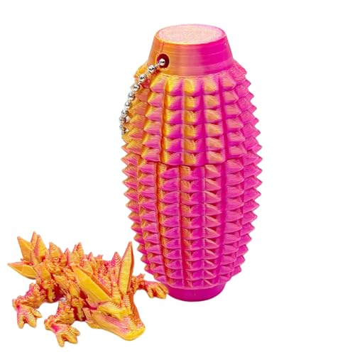 Pain Stimming Fidget Keychain | Spiky Keyring Sensory Toys | 3D-Gedruckter Diamantdrache Schlüsselanhänger Stacheln Griffstimulation | Pain-Stimming-Fidget Roller Spielzeug für Erwachsene Pain Stimming Fidget Keychain | Spiky Keyring Sensory Toys | 3D-Gedruckter Diamantdrache Schlüsselanhänger Stacheln Griffstimulation | Pain-Stimming-Fidget Roller Spielzeug für Erwachsene von Generisch