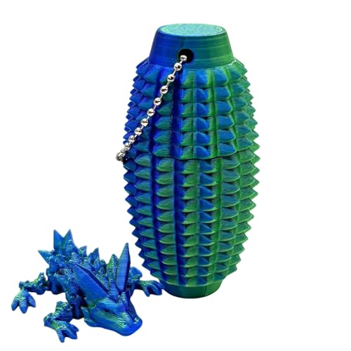 Pain Stimming Fidget Keychain | Spiky Keyring Sensory Toys | 3D-Gedruckter Diamantdrache Schlüsselanhänger Stacheln Griffstimulation | Pain-Stimming-Fidget Roller Spielzeug für Erwachsene von Generisch