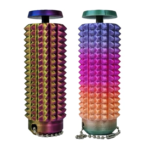 Pain Stimming Fidget Keychain | Spiky Keyring Sensory Toys | Kreativität Schlüsselanhänger mit Stacheln zur Griffstimulation | Pain-Stimming Fidget Roller Spielzeug für Jugendliche & Erwachsene von Generisch