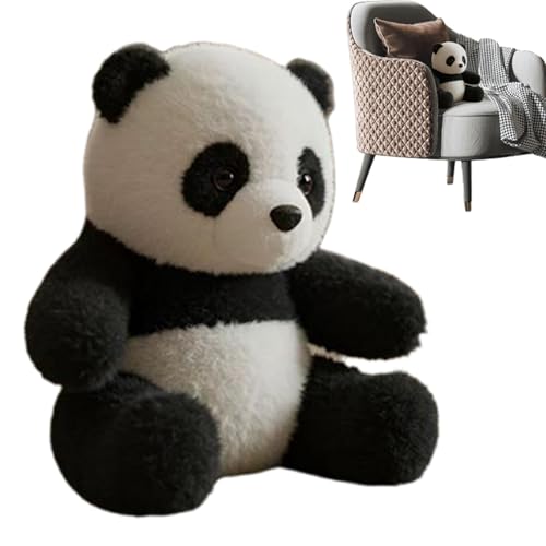 Panda Plüsch für emotionale Unterstützung, Plüsch + Baumwolle 21x15x13cm | Panda -Gewicht Plūsh Toy mit beruhigender, realistischem, plūsh panď | Kuschelgeschenkpuppe für Stressabbau von Generisch