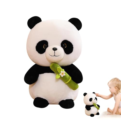Panda-Plüschtier – Niedlicher Pandabär mit Bambus, ultraweiches Plüschpanda-Spielzeug, realistisches handgefertigtes Panda-Plüschtier, flauschiges und kuscheliges Panda-Plüschtier für Kinder, kuscheli Panda-Plüschtier – Niedlicher Pandabär mit Bambus, ultraweiches Plüschpanda-Spielzeug, realistisches handgefertigtes Panda-Plüschtier, flauschiges und kuscheliges Panda-Plüschtier für Kinder, kuscheli von Generisch