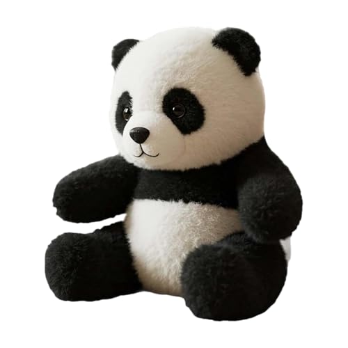 Panda Stofftier, Panda Bär Mit Leichter Musik, Waschbarer Bezug Realistische Puppen Kissen Für Kinder Mädchen Erwachsene Ostern Valentinstag Weihnachten Halloween von Generisch