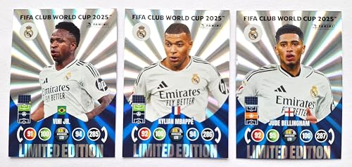 Panini Adrenalyn XL Club World Cup 2025 - Real Madrid Set Mbappe Bellingham Vini Jr. Limited Edition Trading Card NEU Panini Adrenalyn XL Club World Cup 2025 - Real Madrid Set Mbappe Bellingham Vini Jr. Limited Edition Trading Card NEU von Generisch