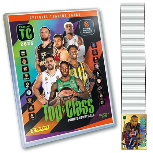 Panini Basketball Euro League Basketball 2024/2025 Top Class TC | Komplettes Set | Alle 270 Karten Sortiert | ohne Sammelmappe von Generisch