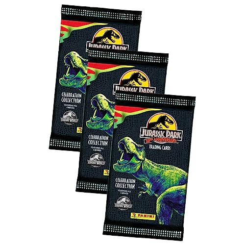 Panini Jurassic Park Karten - 30TH Anniversary Trading Cards (2023) - 3 Booster Sammelkarten von Generisch