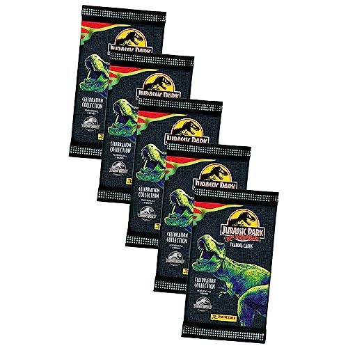 Panini Jurassic Park Karten - 30TH Anniversary Trading Cards (2023) - Sammelkarten - Auswahl (5 Booster) von Generisch