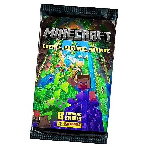 Panini Minecraft 3 Karten - Create Explore Survive Trading Cards (2023) - 1 Booster Sammelkarten von Generisch