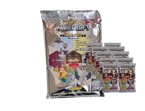 Panini Minecraft Trading Cards Serie 4 „Challenges / 1x Starterpack + 10x Booster (Deutsche Version) von Generisch