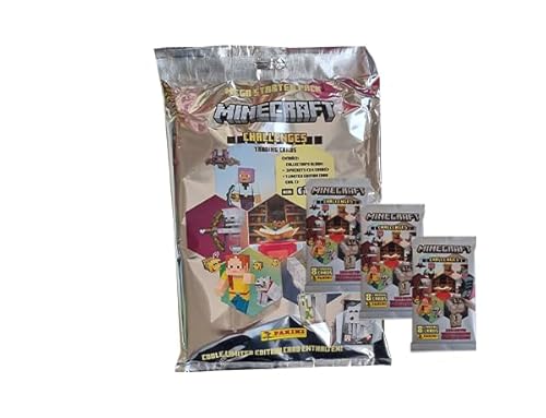 Panini Minecraft Trading Cards Serie 4 „Challenges / 1x Starterpack + 3X Booster (Deutsche Version) von Generisch