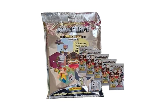 Panini Minecraft Trading Cards Serie 4 „Challenges / 1x Starterpack + 5X Booster (Deutsche Version) von Generisch