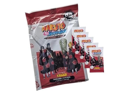 Panini Naruto Shippuden Akatsuki Attax Trading Cards (2024) Deutsche Version - 1x Starterpack + 5X Booster von Generisch
