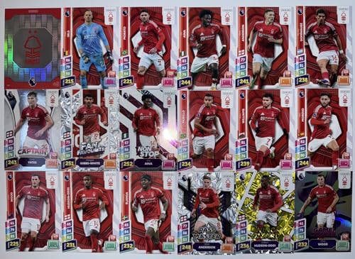 Panini Premier League Plus 2024 2025 Nottingham Forest Base Teamkarten von Generisch