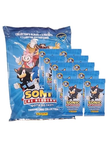 Panini Sonic The Hedgehog Trading Cards - 1x Starterpack + 10x Booster Packs (Deutsche Version) von Generisch