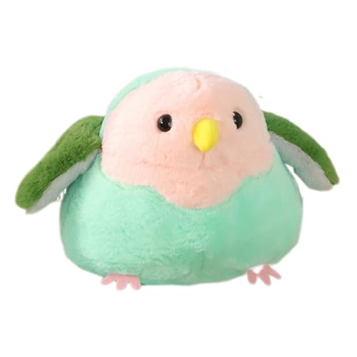 Papageì Stofftier - 25 cm Nymphensittich Plüschfigur | Wellensittich Weiches Kissen | Süßes großes Vogelspielzeug, PP-Baumwollfüllung, für Schulranzen von Mädchen und Boys, einzigartiges Kuscheltier von Generisch