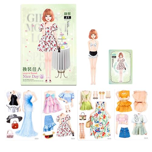 Paper Dolls, Princess Dolls Dress Up Activity Book Magnetic, Magnetic Dress Up Dolls, Dress Up Activities, Princess Magnet Stickers Book, Magnetic Dress Up Sticker Book for Girls von Generisch