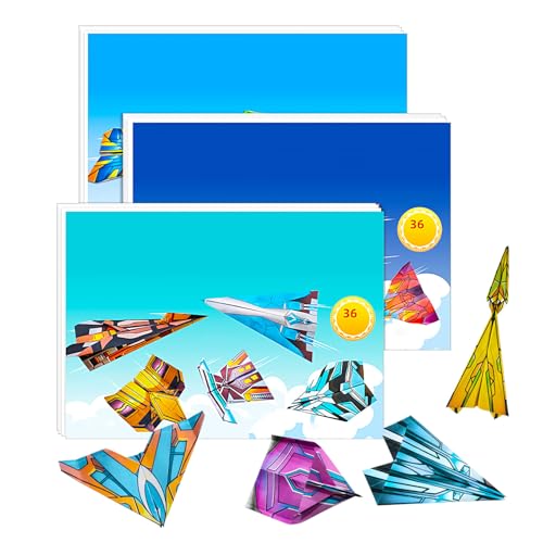 Papierflugzeug-Kit, 3-teiliges Papierflugzeug Buchhandwerksspielzeug, Bildungsspielzeug Bastelmittel für Mädchen Geburtstag Kinder Schule Geburtstag Urlaub Sensorisches Spiel Papierflugzeug-Kit, 3-teiliges Papierflugzeug Buchhandwerksspielzeug, Bildungsspielzeug Bastelmittel für Mädchen Geburtstag Kinder Schule Geburtstag Urlaub Sensorisches Spiel von Generisch