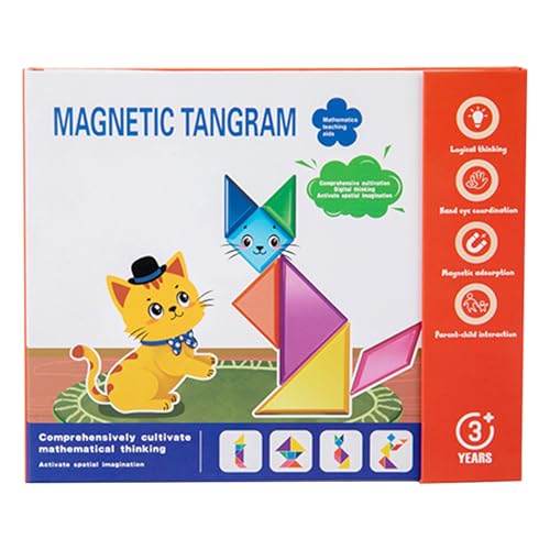 Pattern Blocks, Magnetisches Lernspielzeug, Geometrische Formen Puzzle, Für Kinder Ab 3 Jahren Mädchen Kindergarten Vorschule Homeschool Mathematik Lernspielzeug von Generisch