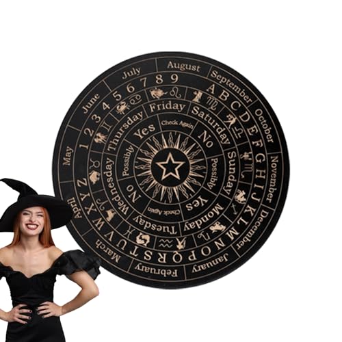 Pendelbrett für Wahrsagerei und Orakel | Holz Wahrsageplättchen Nachrichtenbrett Mit Buchstaben,Ouija Brettspiel Wahrsagung Für Anfänger & Freunde von Generisch