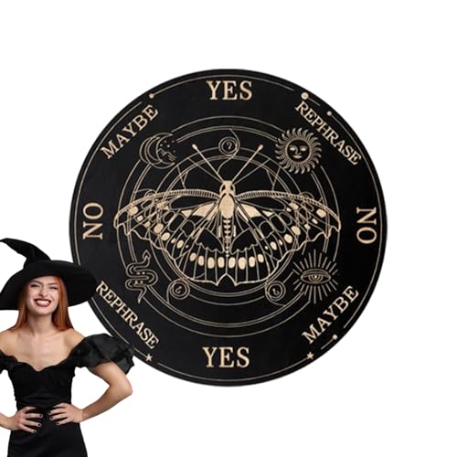Pendelbrett für Wahrsagerei und Orakel - Spiritismus Bretter Mit Buchstaben Holz Zeiger | Spirit Deko Brettspiel Für Anfänger Familie von Generisch