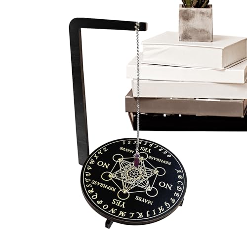 Pendelhalter Stand | Wahrsagungsausschuss - Ja Nein Pendel Que Divination Altar Board | Mystische vertikale metaphysische Hexenversorgungen für Meditation Spirituelle Reinigung Tarot Reading von Generisch