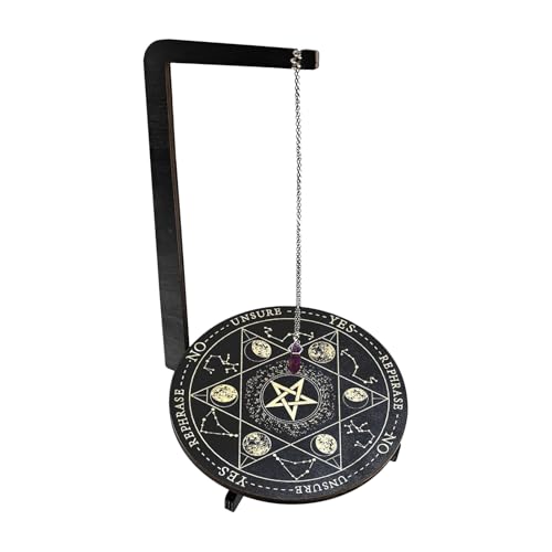 Pendelhalter Stand | Wahrsagungsausschuss - Ja Nein Pendel Que Divination Altar Board | Mystische vertikale metaphysische Hexenversorgungen für Meditation Spirituelle Reinigung Tarot Reading Pendelhalter Stand | Wahrsagungsausschuss - Ja Nein Pendel Que Divination Altar Board | Mystische vertikale metaphysische Hexenversorgungen für Meditation Spirituelle Reinigung Tarot Reading von Generisch