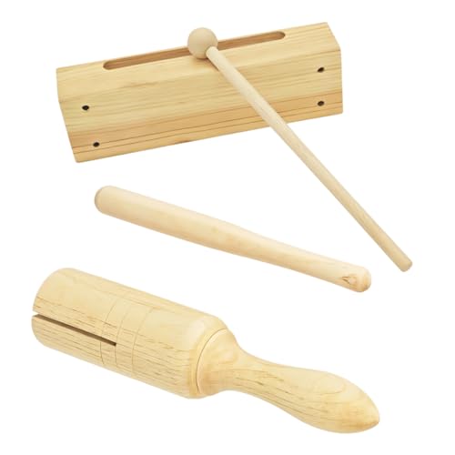 Percussion-Holzblock-Set – 5 Einzeltöne & 5 Holzblöcke – perfekt für Musikerziehung und Geschenke von Generisch