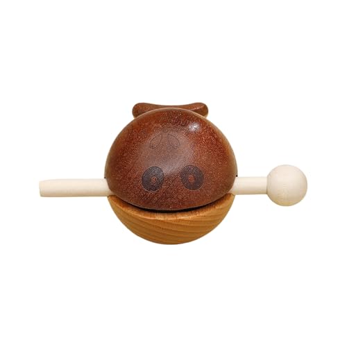 Percussion Instrument - 3,94 Zoll Holzfischtempelblock | Hölzerne Fisch geformte Trommel -Percussion -Spielzeug, Musikinstrumente Ornament für Meditationsarbeit Fahrt im Freien im Freien von Generisch