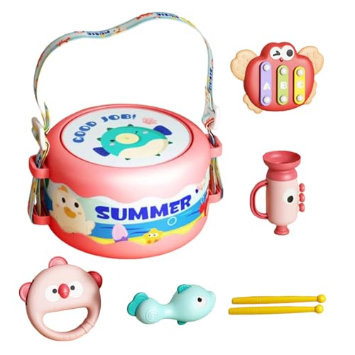 Percussion Instrument Music Drum, Childrens Drum Percussion Music Instrument | Pädagogische Kinder Drum 6 Stück Musikinstrumente | Tragbares Musikspielzeug Multifunktionales Design für Kinder Mädchen Percussion Instrument Music Drum, Childrens Drum Percussion Music Instrument | Pädagogische Kinder Drum 6 Stück Musikinstrumente | Tragbares Musikspielzeug Multifunktionales Design für Kinder Mädchen von Generisch