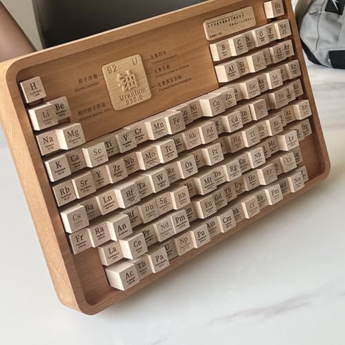 Periodensystem Puzzle aus Holz mit verstellbarer Rückenlehne, Lernwerkzeug für Schüler und Lehrer in Chinesisch und Englisch von Generisch
