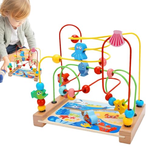 Perlenlabyrinth - sensorisches Lernspielzeug, Bildungsaktivitätszentrum | Kleine Kinder 1-3 Jahre alt 2 frühe Bildung Tierfrucht Bildungspädagogik, Woodenn Children's String Perlen Perlenlabyrinth - sensorisches Lernspielzeug, Bildungsaktivitätszentrum | Kleine Kinder 1-3 Jahre alt 2 frühe Bildung Tierfrucht Bildungspädagogik, Woodenn Children's String Perlen von Generisch