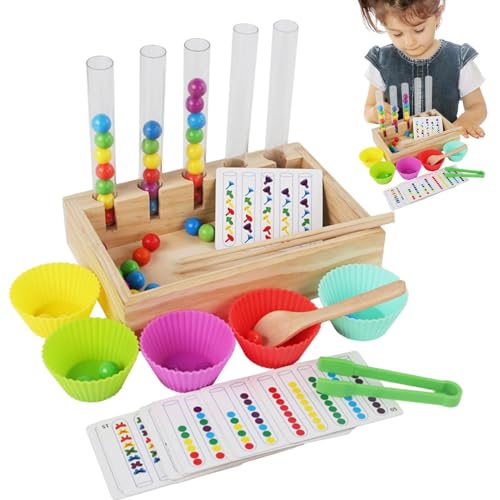 Perlensortierspielzeug, Holzperlen sortieren Puzzle - Kognitiver Puzzle -Brettspiel | Hand -Augenkoordinationsspiel, Vorschullernspielzeug für, Mädchen, Kinder im Alter von 3+ Perlensortierspielzeug, Holzperlen sortieren Puzzle - Kognitiver Puzzle -Brettspiel | Hand -Augenkoordinationsspiel, Vorschullernspielzeug für, Mädchen, Kinder im Alter von 3+ von Generisch