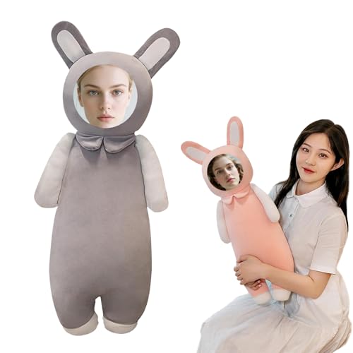 Personalisierte Sie Ihre humanoiden Puppen, Benutzerdefinierte Plüsch Gedruckt mit Gesicht Foto, Super Soft Plüsch Kissen Kissen Spielzeug, Personalisierte Geschenk für Valentins (Gray-50cm) von Generisch