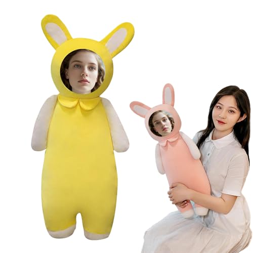 Personalisierte Sie Ihre humanoiden Puppen, Benutzerdefinierte Plüsch Gedruckt mit Gesicht Foto, Super Soft Plüsch Kissen Kissen Spielzeug, Personalisierte Geschenk für Valentins (Yellow-70cm) von Generisch