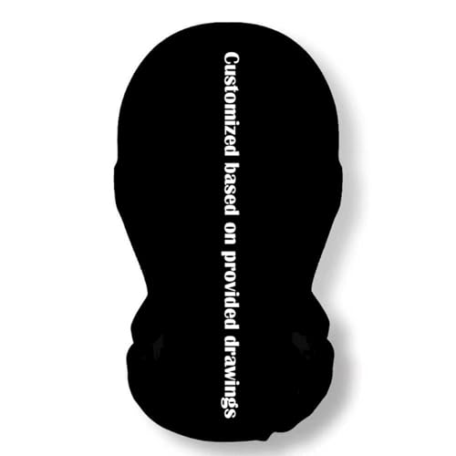 Personalisierte Vollgesichtsmaske Maske Gesicht Verkleidung Schwarz Unisex Personalisierte 3D-Druck Masken Kopfmaske Für Geburtstag Halloween Party Kostüm Cosplay von Generisch
