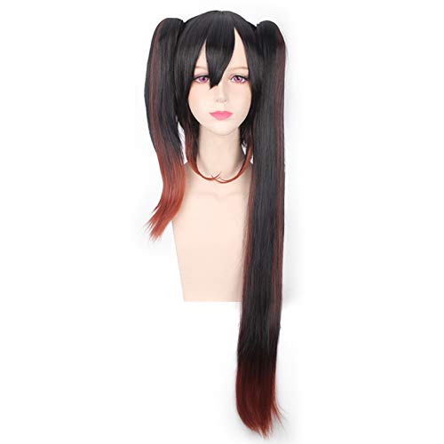 Perücke Anime Kurumi Tokisaki Lange Perücken Cosplay Kostüm Wig Halloween Party Rollenspiel Perücken, Kunsthaar Mit Perückenkappe von Generisch