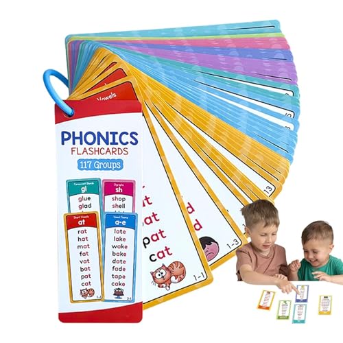 Phonics Flash Cards, Digraphs and Blends Learning, 16.7cm/6.57inches, Educational Flashcard, Toddler Language Development, High Frequency 1000 Words for Early Learning Activity Phonics Flash Cards, Digraphs and Blends Learning, 16.7cm/6.57inches, Educational Flashcard, Toddler Language Development, High Frequency 1000 Words for Early Learning Activity von Generisch